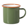 Mok emaille - groen/oranje - 350 ml