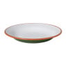 Dinerbord emaille - groen/oranje - ø24x3 cm