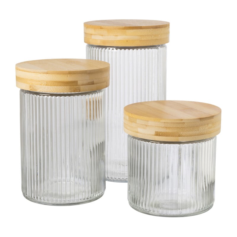 Voorraadpot met bamboe deksel - 1.5 liter