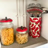 Voorraadpot tomaat - transparant/rood - 900 ml