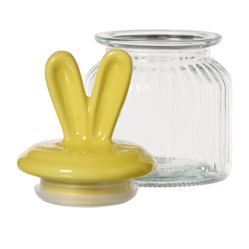 Voorraadpot met oortjes - geel - 650 ml
