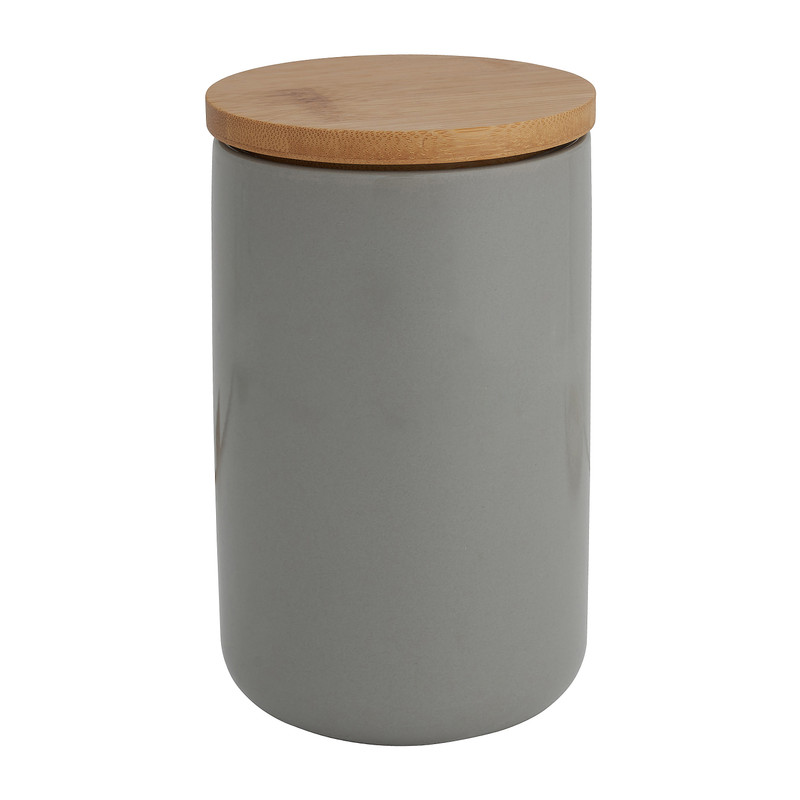Voorraadpot bamboe - grijs - 900 ml 