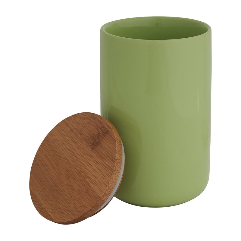 Voorraadpotpot bamboe - groen - 900 ml 