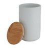 Voorraadpot bamboe - wit - 900 ml 