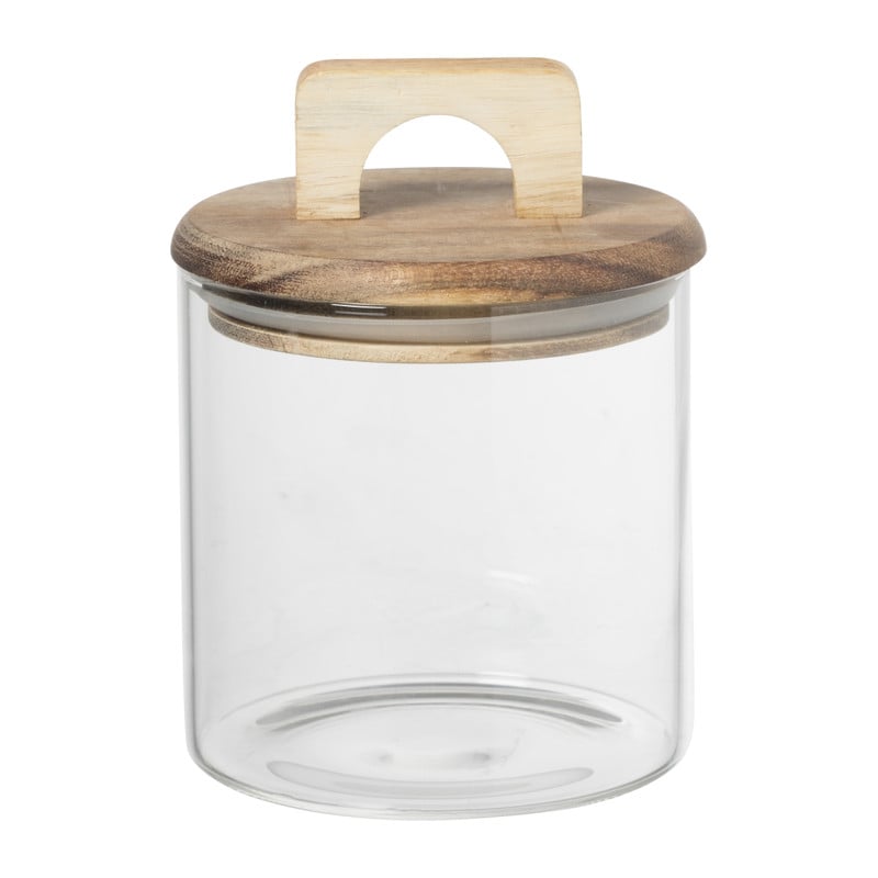 Voorraadpot acacia mini - glas - 60 ml