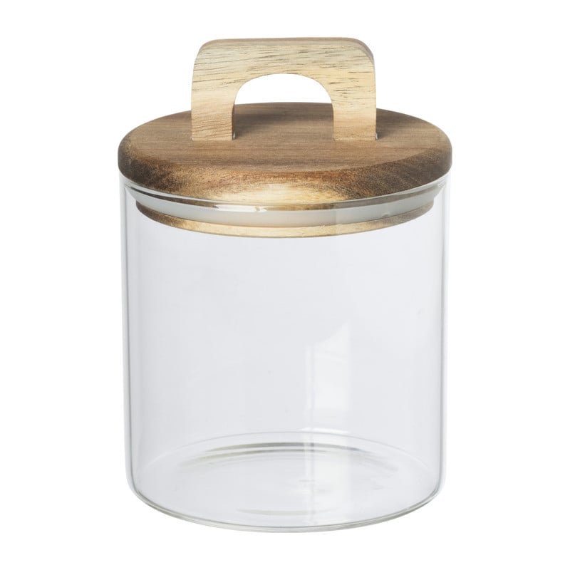 Voorraadpot met acacia deksel klein - 110 ml