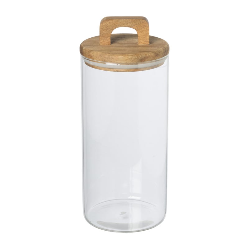 Voorraadpot met acacia deksel groot - 190 ml