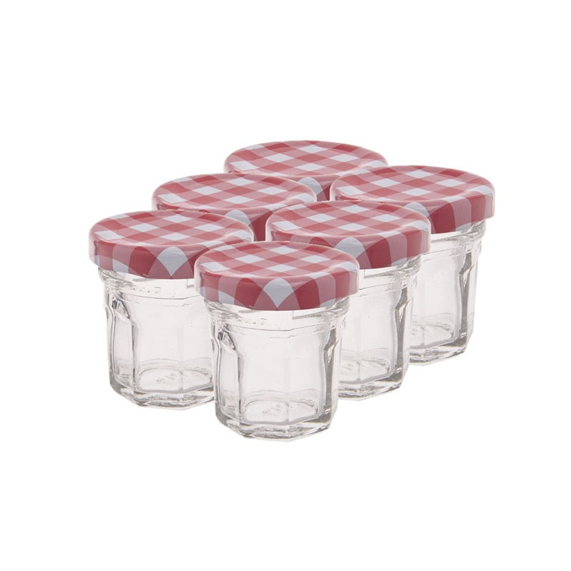 Mini jampotjes - 25 ml - set van 6