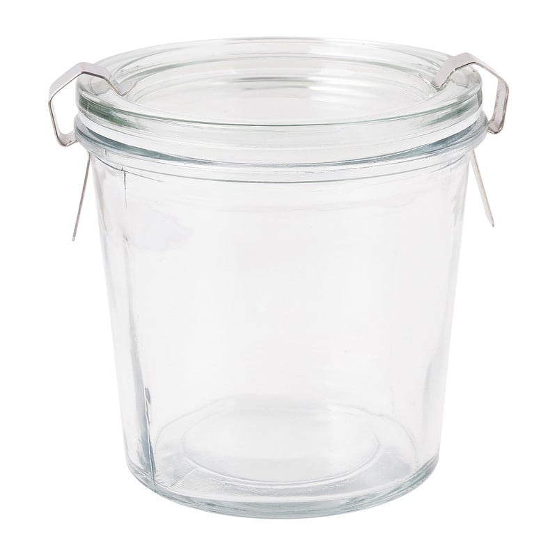 Weckpot met clips - glas/metaal - 275 ml