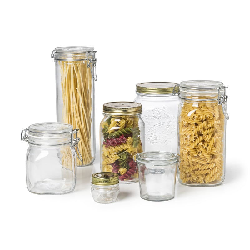 Weckpot met clips - glas/metaal - 275 ml