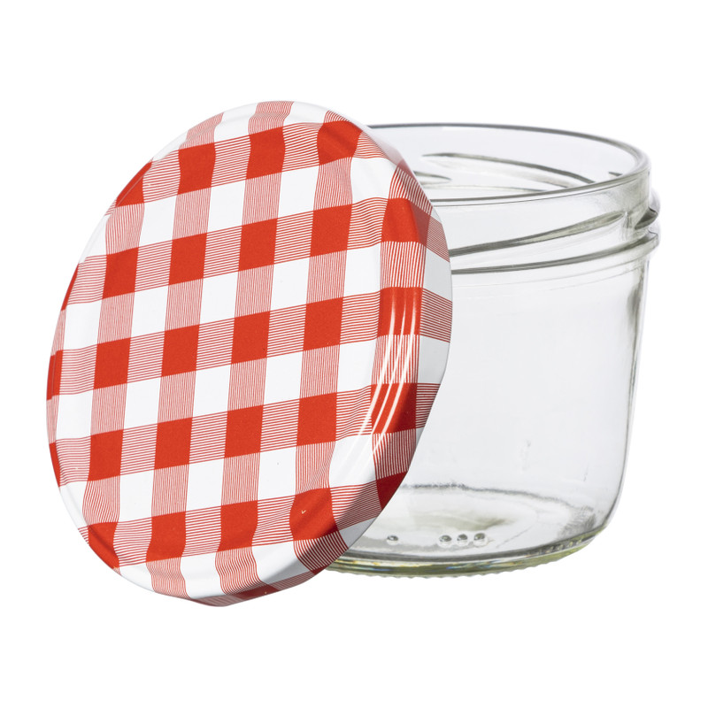 Weckpot rood witte deksel - 230 ml