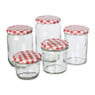 Weckpot rood witte deksel - 340 ml