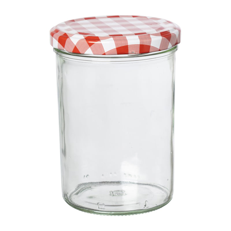 Weckpot rood witte deksel - 435 ml