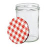 Weckpot rood witte deksel - 435 ml