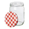 Weckpot rood witte deksel - 580 ml