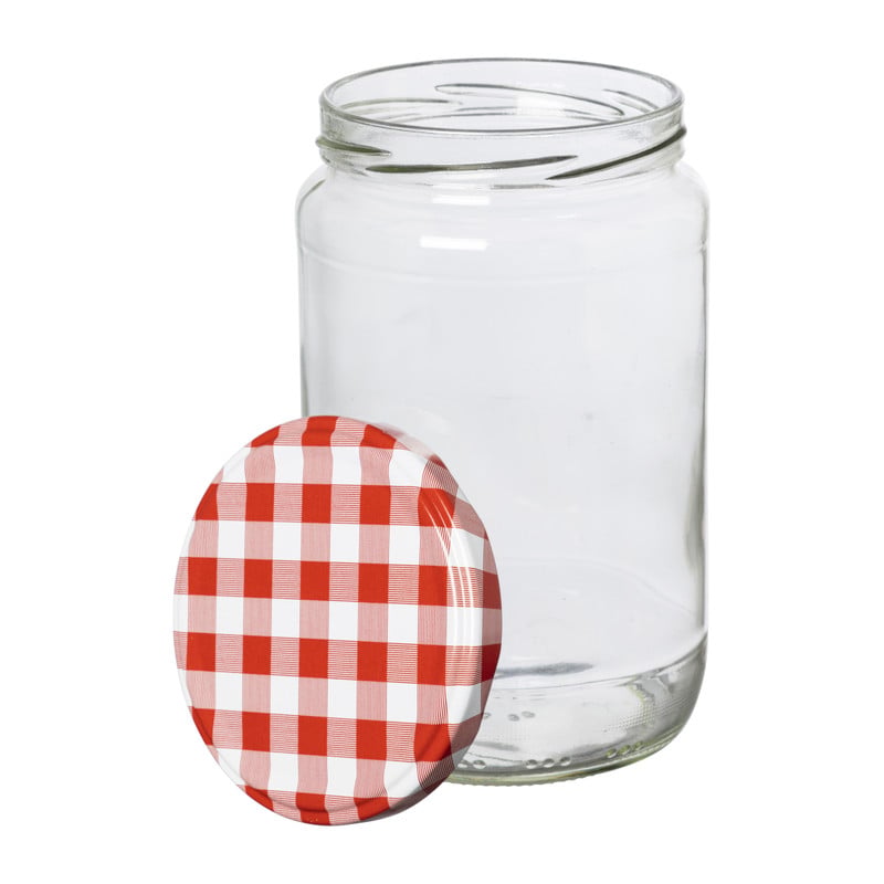 Weckpot rood witte deksel - 720 ml