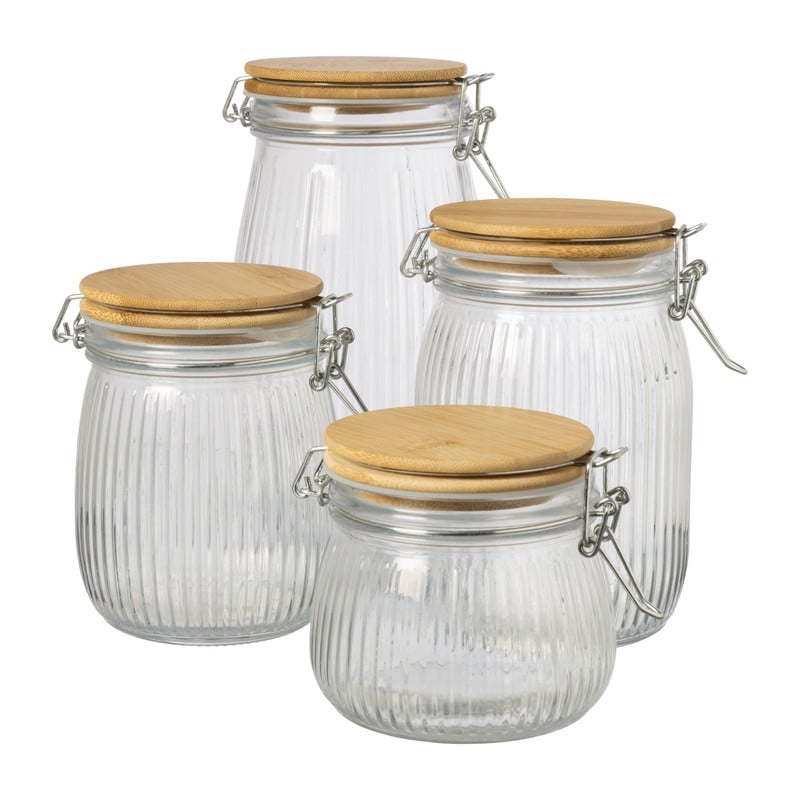 Weckpot met bamboe deksel - 750 ml