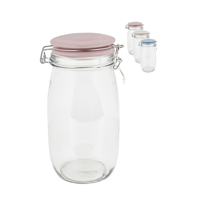Voorraadpot met deksel - keramiek - 1.5 liter