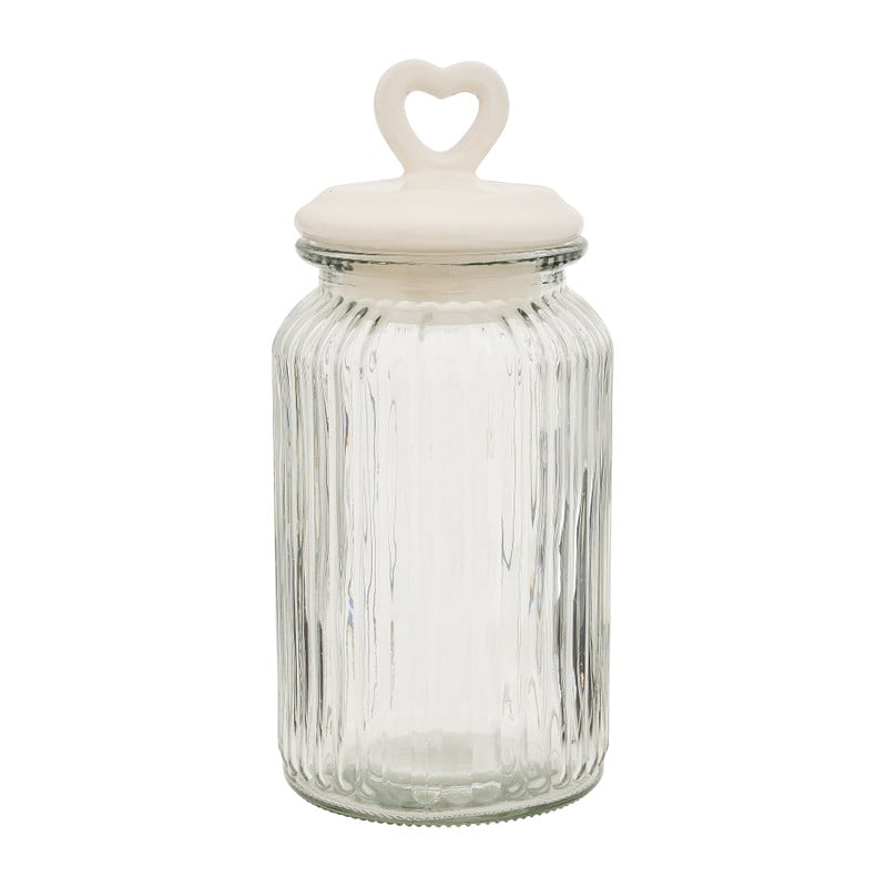 Voorraadpot met hartje - 1.2 liter