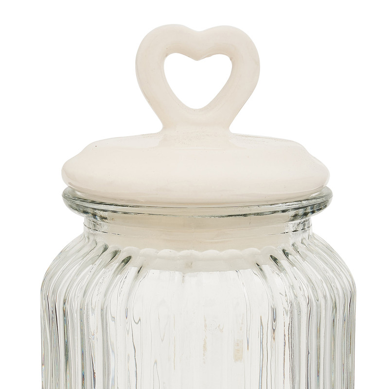 Voorraadpot met hartje - 1.2 liter