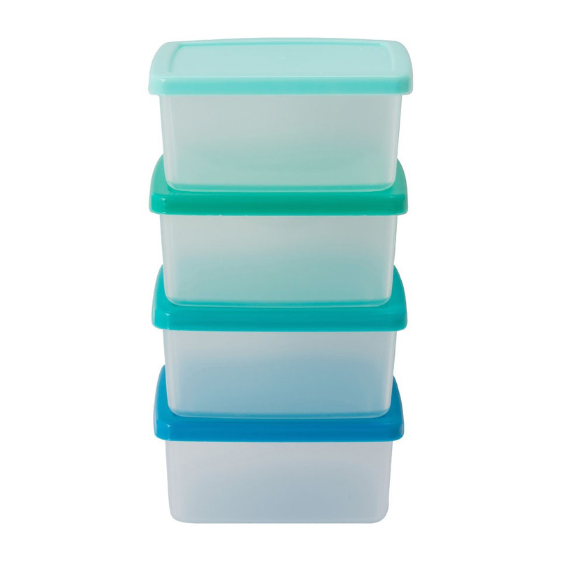 Voorraaddoosje - 0.1 liter -  set van 4