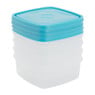 Voorraaddoos vierkant - 1 liter - set van 4