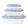 Push up bewaardoos - 400 ml - blauw