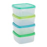 Vershoudbakjes van plastic - 0.9 liter - set van 4