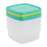 Vershoudbakjes van plastic - 0.9 liter - set van 4