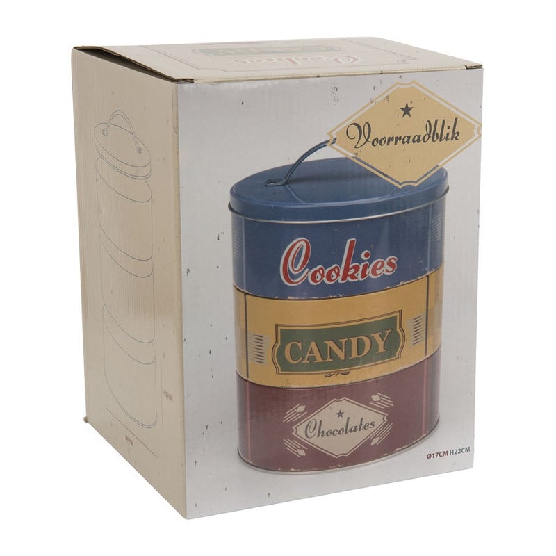 Koekblik 3-laags - 22x17 cm