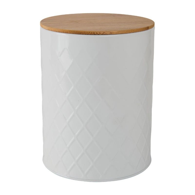 Blik met houten deksel - 13.5x17.5 cm
