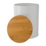 Blik met houten deksel - 13.5x17.5 cm