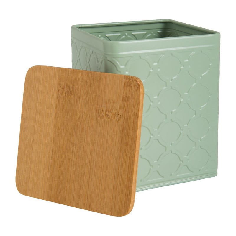 Voorraadblik Relief - groen - 11.5x11.5x14.5 cm