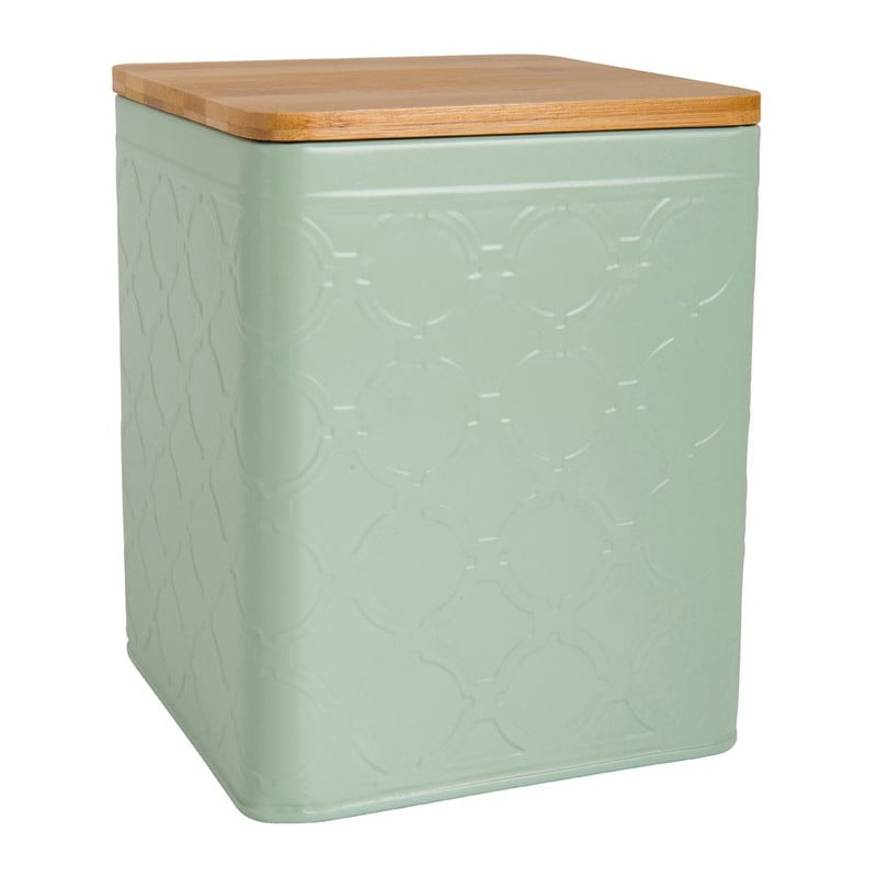 Voorraadblik Relief - groen - 13.5x13.5x17 cm