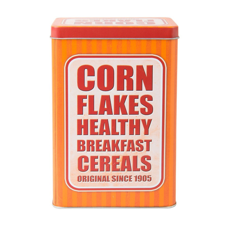 Voorraadblik cornflakes - 7.5x12x18 cm