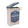 Voorraadblik met clip flour - crème - 7.5x12x19 cm
