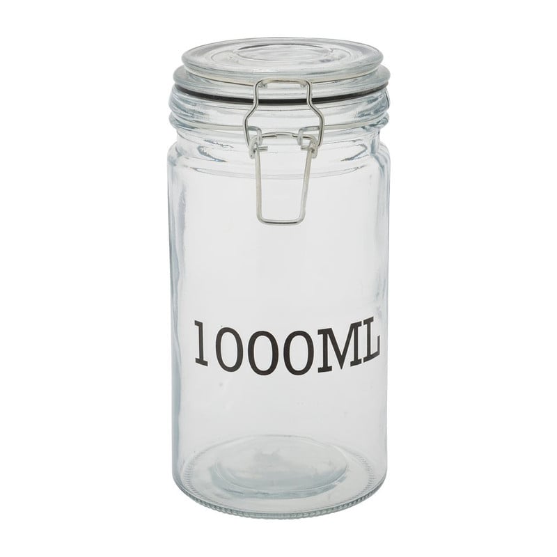 Voorraadpot glas - 1000 ml