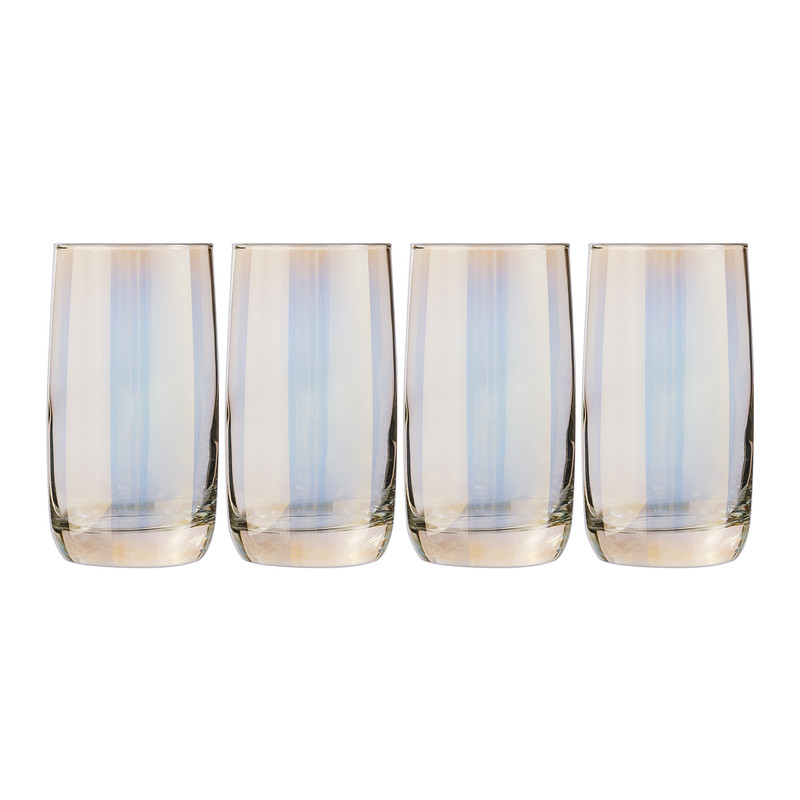 Waterglazen goud - 330 ml - set van 4