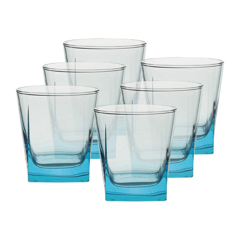 Sapglas blauw - 30 cl - set van 6