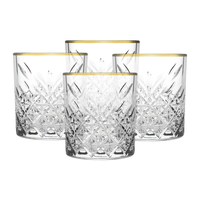 Drinkglas Timeless met gouden rand - 350 ml