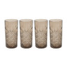 Longdrinkglas timeless - grijs - 4x450 ml