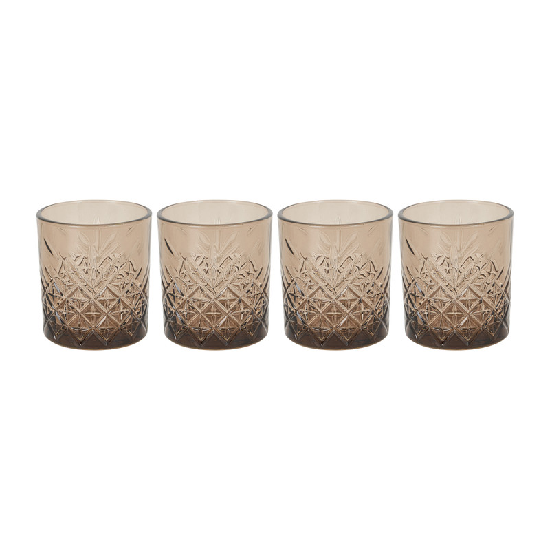 Sapglas timeless - grijs - 4x335 ml