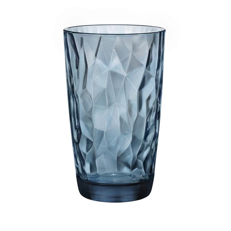 Longdrinkglas diamond - 47 cl - blauw