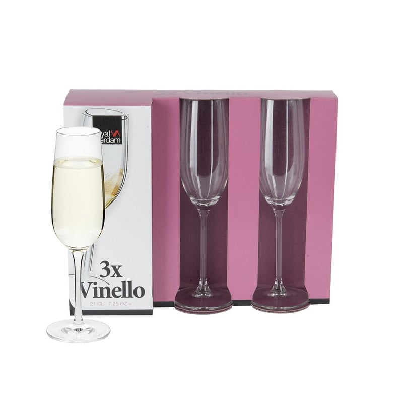 Champagneglas Vinello - 21 cl - set van 3
