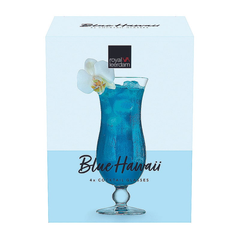 Blue Hawaii glas - 440 ml - set van 4