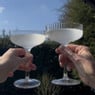 Champagnecoupe ribbel - glas - 200 ml