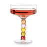 Champagnecoupe met gekleurde stam - multikleur - 400 ml