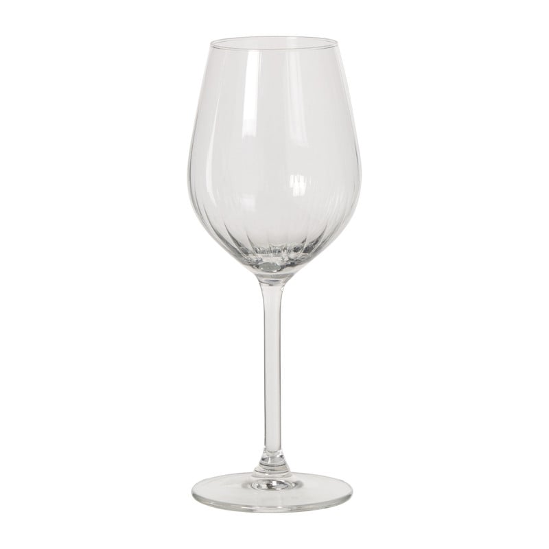 Wijnglas plisse klein - transparant - 380 ml