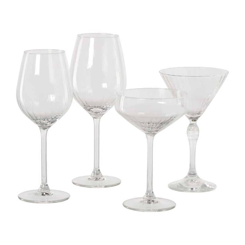 Champagneglas plisse - transparant - 210 ml