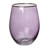 Waterglas gouden rand - paars - 450 ml